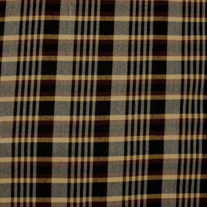Poly Cotton Maroon & Black Woven Fabric (FC-R9809)
