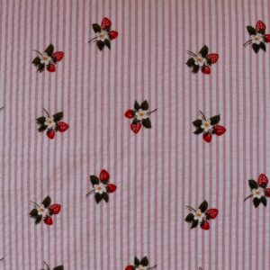 Cotton Lack Pink Print Woven Fabric (FC-SWP13)