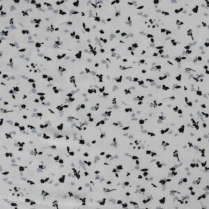 Ecovero Plain White Base Flower Print Fabric (FC-SRBD1286)