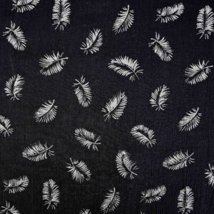 Cotton Black Printed Woven Fabric (FC-SRBD296)