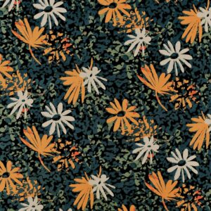 Cotton Multi Flower Printed Woven Fabric (FC-SRBM535)