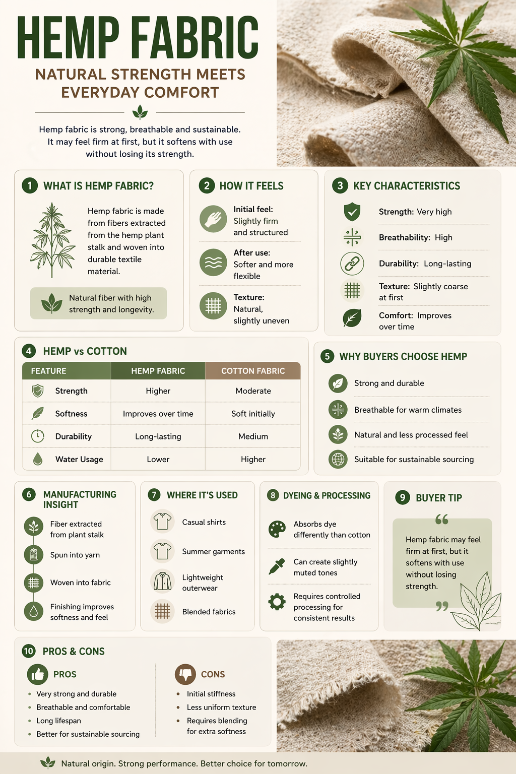 Hemp Fabric: Natural & Sustainable Fabric - Dinesh Exports