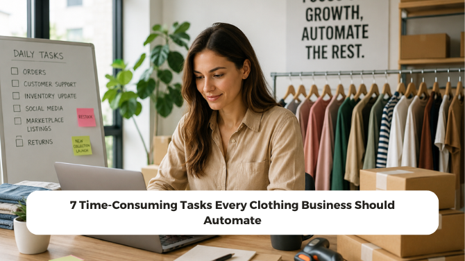 If you are starting a clothing business or you already have one, you know that it takes a lot of work every day to stay on top of the daily tasks. Things like talking to suppliers, planning marketing campaigns, and sketching your collections are one of those tasks that comes with other daily tasks like replying to hundreds of emails from customers and vendors, updating stock details and inventory, managing online marketplaces and listings, and managing returns. Before you know it, you are putting in more hours without getting anything meaningful done that would take your business to the next level. In this article, we are going to look at seven of these time consuming every day tasks that you can easily automate without using any code and available tools out there. So let's get right into it. Check out our woven fabric digital swatch here 1. Customer Support Responses If your fashion business is not getting hundreds, or even thousands, of customer support requests, then you are not doing it right, they say. Anyway, you will get the below Questions like: Where is my order? Do you ship internationally? Which size should I choose? Can I exchange my order? What is your return policy? These are simple questions in general, but when people are asking them over and over, and you need to give all of them the same attention to make them feel important and be a responsive business, then it can easily add p. So what is the best way to automate them? Here are some ways: By using automated chatbots. With AI chats like ChatGPT and Claude becoming more popular, it is quite easy to plugin an AI chatbot to your website or email that can reply to your customer queries. All you need to do is feed the AI with the right answers and resources. It will then talk to the user just like you. FAQ sections. By having a frequently asked section, people can search and find the answers to their questions from the existing questions already answered. Email workflows. This is a system that uses a simple workflow to divert the emails to relevant departments and categories. 2. Inventory Updates Across Sales Channels You already know the importance of having a presence in various sales channels, be it your website, Amazon, Flipkart, Myntra, and other retail partners and showrooms. With multi-channel distribution, it is crucial that you have a system to keep your inventory updated all the time. But doing this on a daily basis is time-consuming and resource-heavy if you have hundreds of SKUs. Updating it manually also comes with its own unnecessary risks. The risk is showing an out-of-stock item as available and then not being able to deliver it. If this happens once with a customer, then they are not going to come back to you again. This is where inventory automation comes into play. It will sync the inventory across all platforms without someone manually checking it all the time. This too in real time. So none of the platforms will have outdated stock availability data. 3. Product Listing Creation Selling online as a fashion brand is difficult due to its listing creation process. It requires a tremendous amount resources to launch products into various platforms as each of them require various checklists and its repetitive in nature. Every product needs: Product title Description Fabric composition Size chart Care instructions Product images SEO keywords Pricing Product specifications Now imagine launching fifty new styles every season following each of these checklist. This is where automation can help. By using product launch templates, information management systems, and AI-assisted drafting can speed up these processes. This reduces just one important task for the team. This is reviewing the content before publishing it. For example, things like knowing the correct GSM of the fabric, its weave construction, finish, and fiber composition help create more accurate product pages. If you want to learn more about specifications, then check out our recent article on Fabric GSM, Types of Woven Fabric Explained, and Cotton Blend Fabric. 4. Order Processing and Fulfillment Notifications When a person orders something from you, they will need constant updates on what is happening with that order. They want confirmation when: Payment is received Order is confirmed Package is dispatched Shipment is out for delivery Order has been delivered If you don't have automations for these, then it is not practical to have a professional business that people can trust. This is where automation helps. An order management software system can automatically manage all the above things listed, like sending notifications throughout the fulfilment process without needing any oversight. You can do it using email, WhatsApp, or text. With today's latest software, it can also do your invoices, shipping labels, warehouse picking lists, and courier tracking numbers without any manual work from you. Having this system not only saves you hundreds of man-hours every day but also improves your efficiency. 5. Social Media Scheduling Fashion brands need to have a strong social media foundation. If you are launching a new line of clothing or telling your brand positioning strategy, it is through online platforms that you can do it. These days, having a large following can make or break your brand. Not everyone can do this. Achieving greatness on social media is just another additional task for your team that can quickly spiral into a big task. Brands find it difficult to schedule posts every day, and their social media presence becomes inconsistent. This is where automation helps, things like scheduling tools will allow you to post everything for the month in advance. Just take a day and schedule everything in advance. See your social media work behind the scenes. This will allow you to prepare product launches, promotional campaigns, behind-the-scenes videos, and seasonal collections in one go. Many platforms like META also suggest the best posting times based on when your audience is most active so that you can schedule for those timings. 6. Marketplace Sharing and Listing Activity If your fashion needs more sales, then it needs to be on various online platforms, including your own website. But managing them efficiently will take a lot more time and resources. For example, if you are launching a new product line, you or someone in your team needs to upload images, write descriptions, update pricing, manage stock details, and edit other product specifications across every marketplace you are selling on. Now imagine having hundreds of launches for it. This is where having a synchronized system across all connected platforms. This will help you save hundreds of hours and manual labour. 7. Returns and Exchange Management Returns and exchanges are one of the most painful parts of a fashion business. Customers may order several pieces and request an exchange for a few of them. They may prefer a different color, size, or a garment than what they expected. This is an expected thing to happen. If you want to handle every manual request, then it is impossible to keep track of it. Having your returns and exchanges automated will handle phone calls, emails, invoices, requests and everything without manual oversight. On top of this, these automated systems can also help you find valuable insights in their dashboards. Automation Starts With Better Product Information At Dinesh Exports, we have been working with fashion brands around the world by supplying premium woven fabrics backed by complete technical specifications, consistent quality, and reliable sampling support for more than three decades. If you are planning on sourcing cotton, linen blends, Lyocell, or sustainable woven fabrics, we can make it much easier for your business. Contact us if you like to source woven fabrics from us. If you want to learn more about woven fabric options for your next collection then feel free to check out these helpful guides: Best Fabrics for Fashion Design Fabric GSM Explained Cotton Blend Fabric Guide Linen Blend Fabric Guide Types of Woven Fabric Explained Lyocell Fabric Manufacturers in India Final Thoughts Running a fashion business is not an easy task if you are trying to scale it while managing things efficiently. Time will be your most valuable resource in these cases. This is the reason why you need to automate your processes as much as you can. This like answering repetitive customer questions, updating inventory, creating product listings, sending order notifications, scheduling social media posts, managing marketplace listings, and processing returns, which can all be automated with what we have available out there in terms of technology. The time you save can then be invested in designing better products, improving customer relationships, and growing your brand for the future. Frequently Asked Questions What is the meaning of fashion business automation? By using various technology apps and software, you can automate daily tasks like inventory management, customer support, order processing, product listings, and returns with minimal manual effort. Which task should clothing brands automate first? Based on the heavy workload, you can start to automate that. Usually, customer queries and answers can be automated first without much effort. Can small clothing brands benefit from automation? Small businesses with a low budget can always benefit from automation as it is ideal for teams with no to fewer resources. Does automation improve customer satisfaction? With automated customer replies, every customer will get the same importance as everyone and their queries will get answered easily, which will improve customer satisfaction