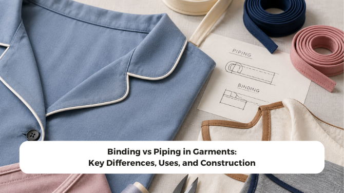 Binding vs Piping in Garments: Key Differences, Uses, and Construction